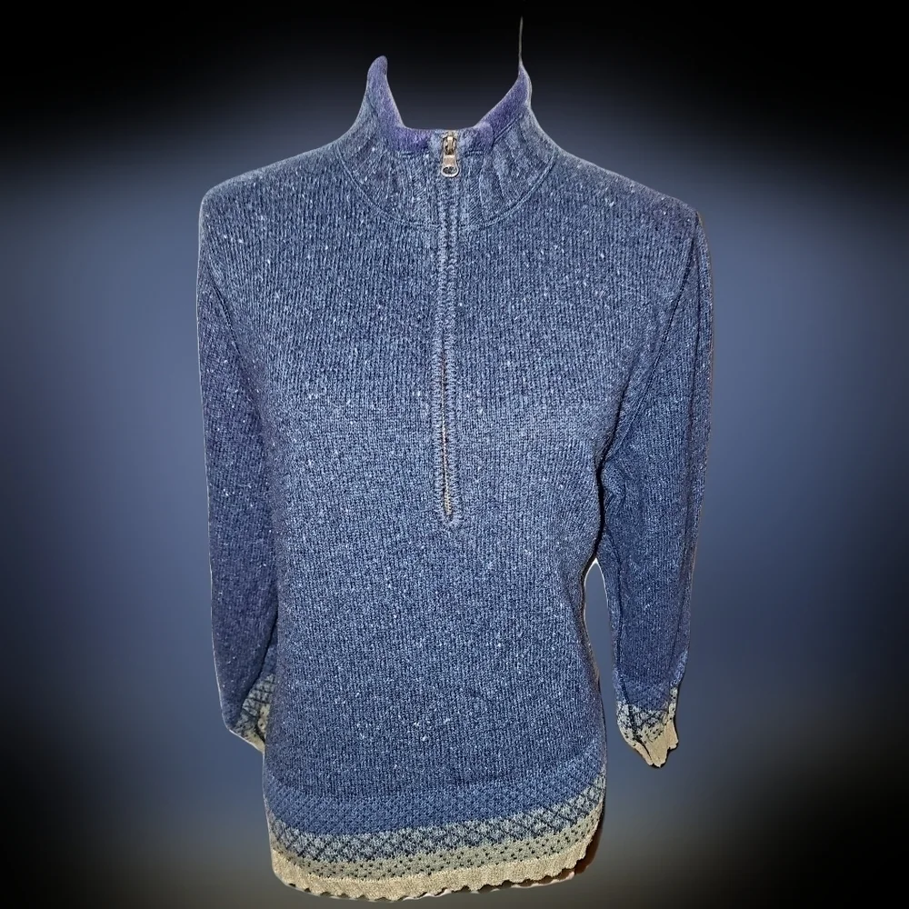 WOOLRICH ZIP MOCKNECK SWEATER